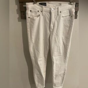 J. Crew White High Rise Crop Jeans Size‎ 28